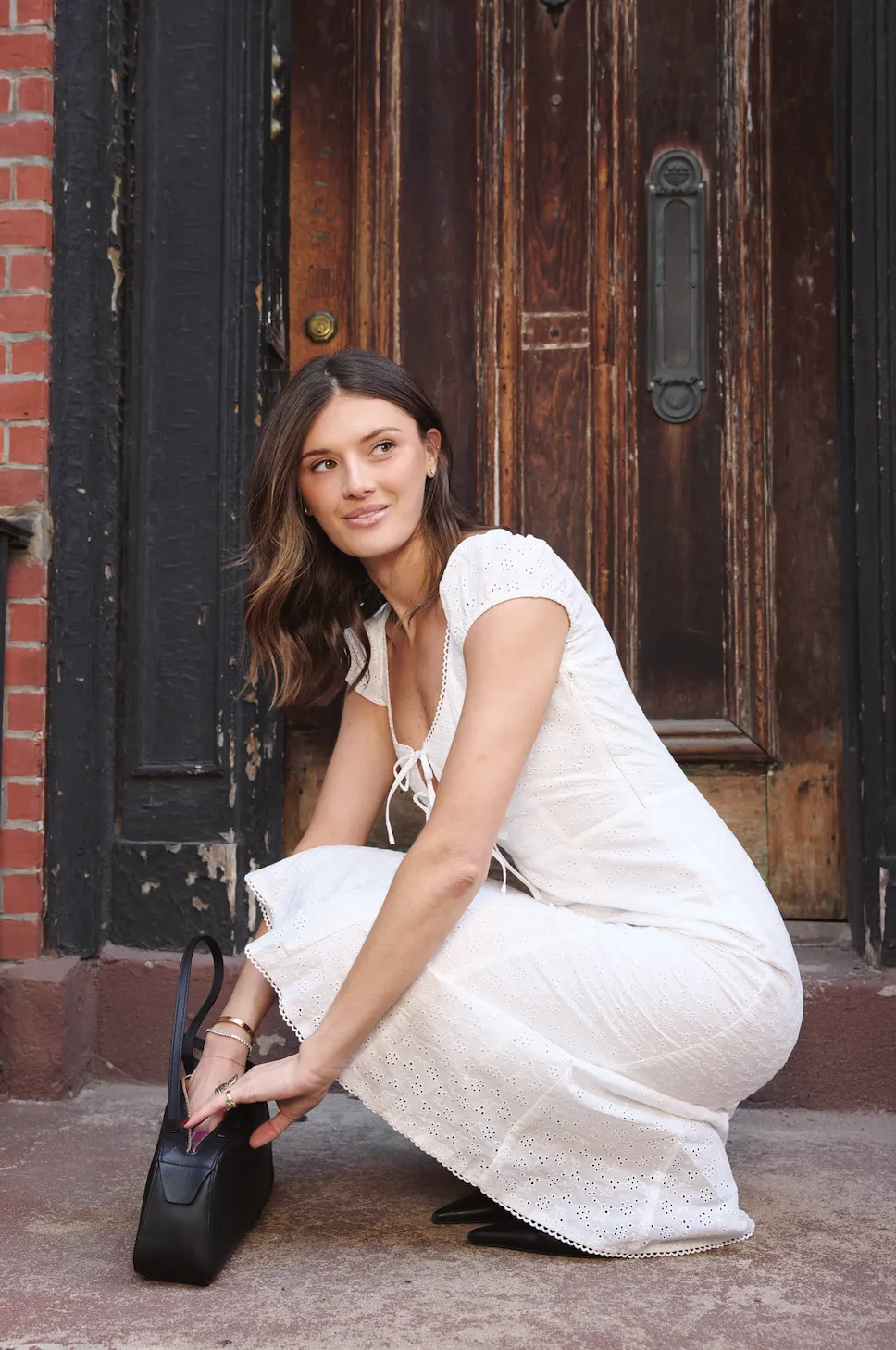 CARA EYELET MIDI DRESS sold by Wayf product image thumbnail 2