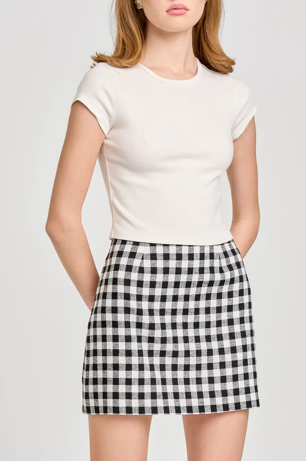 GRACIE GINGHAM MINI SKIRT sold by Wayf product image thumbnail 4