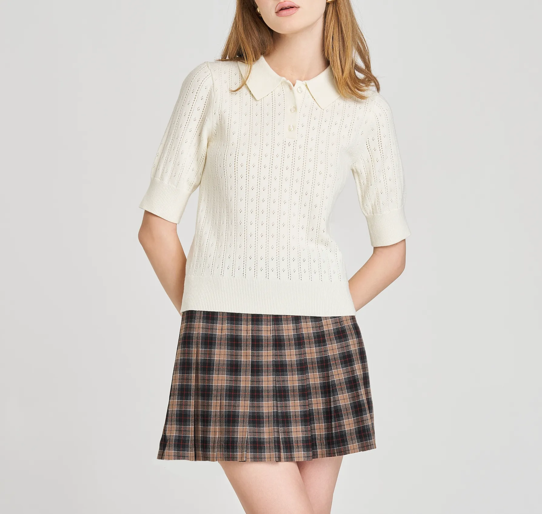 TAYLOR POINTELLE SWEATER sold by Wayf product image thumbnail 3