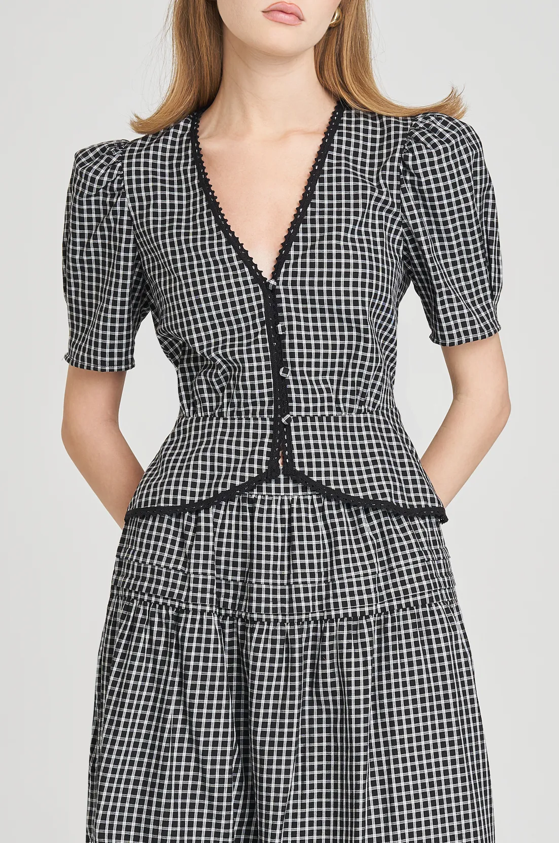 GEMMA PEPLUM TOP sold by Wayf