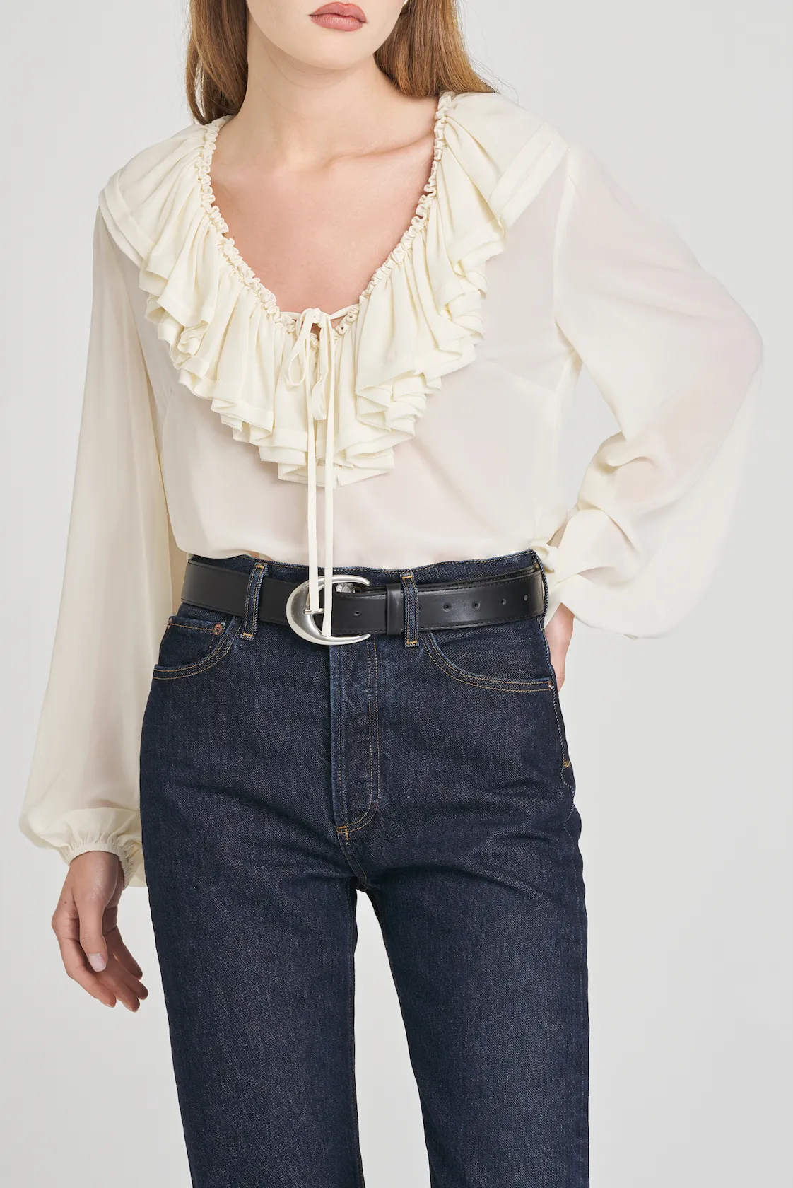 AGNES RUFFLE BLOUSE sold by Wayf