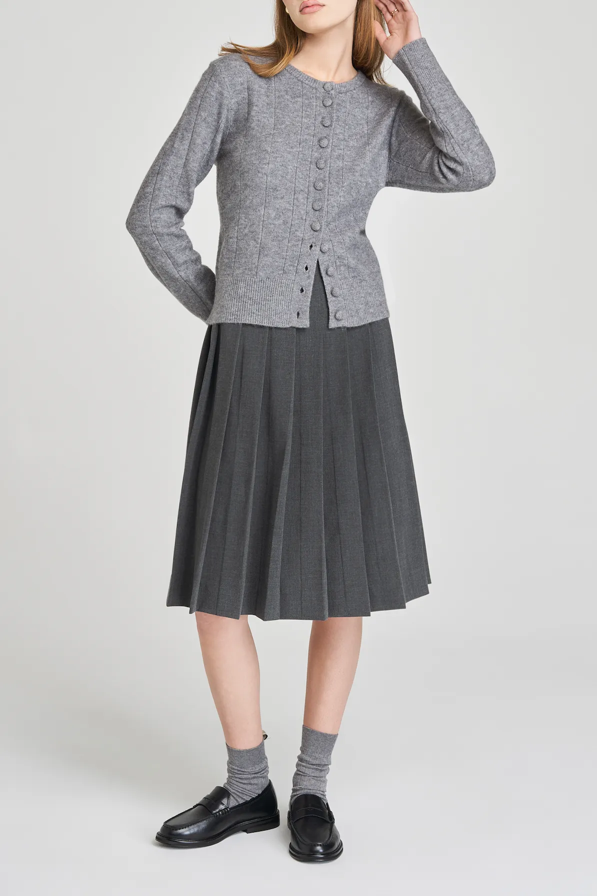 DARBY PLEATED MIDI SKIRT sold by Wayf product image thumbnail 2