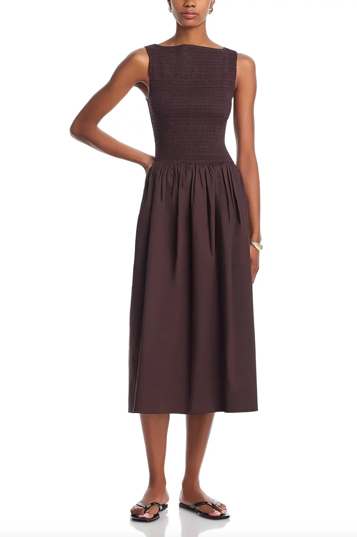 MAY SMOCKED MIDI sold by Wayf