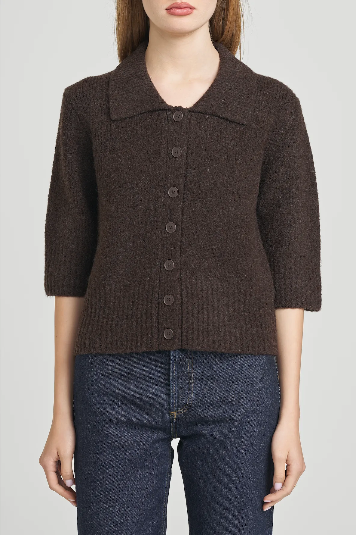 HARLOW SHORT SLEEVE CARDIGAN sold by Wayf