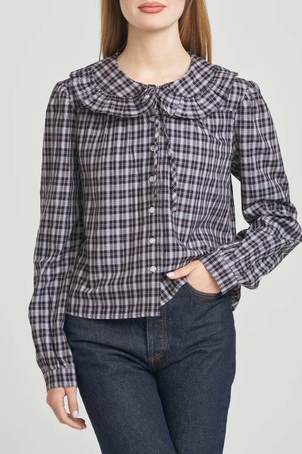 DOROTHY COLLARED BLOUSE sold by Wayf