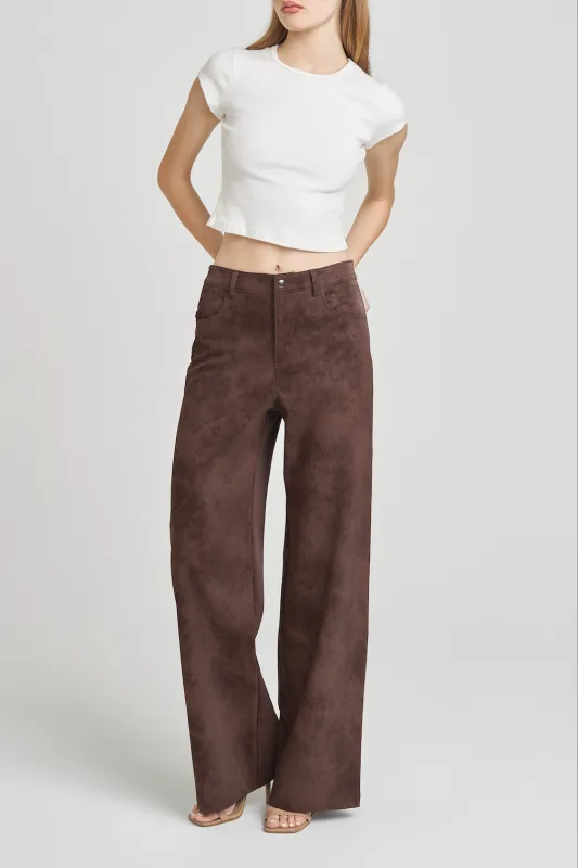FREYA FAUX SUEDE PANT sold by Wayf