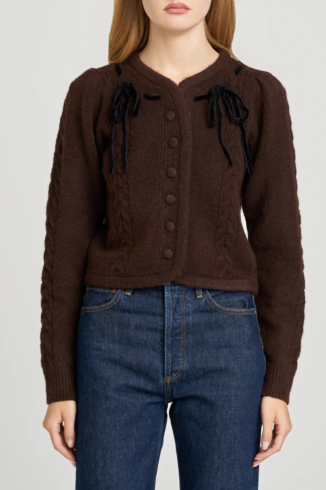 JACKIE CABLEKNIT SWEATER sold by Wayf