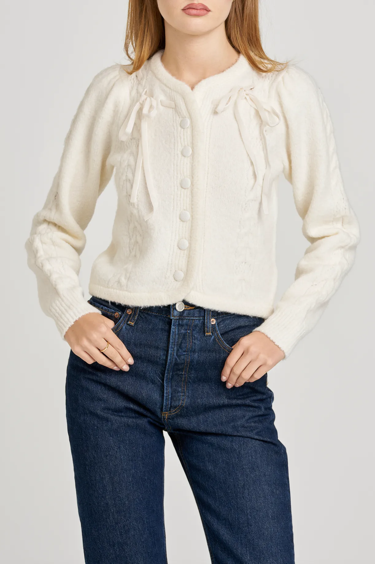 JACKIE CABLEKNIT SWEATER sold by Wayf