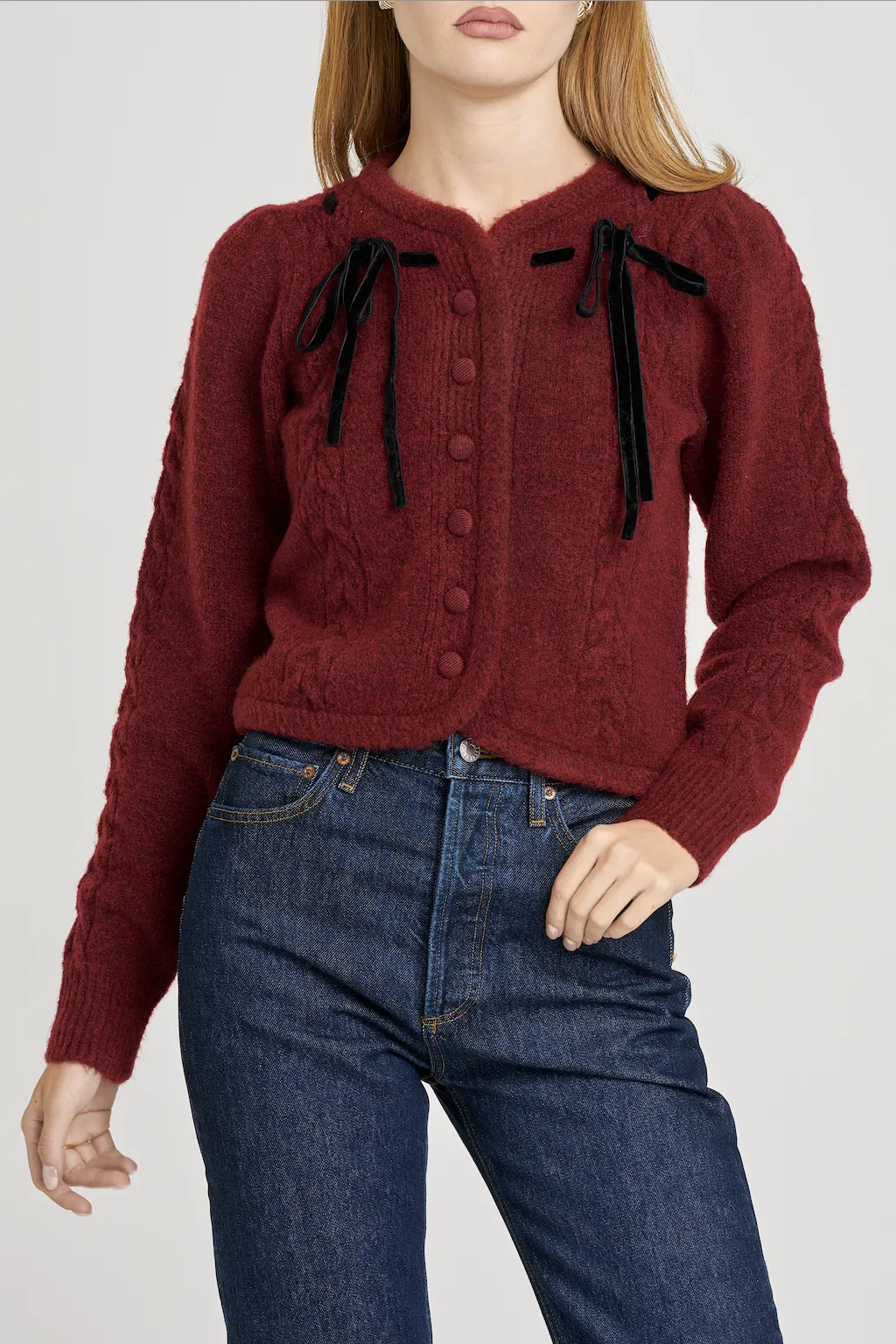 JACKIE CABLEKNIT SWEATER sold by Wayf