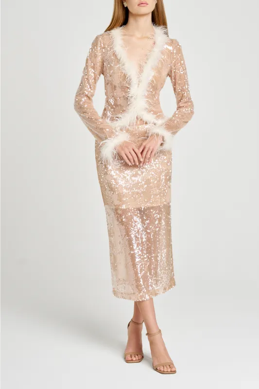 COCO MIDI SKIRT sold by Wayf