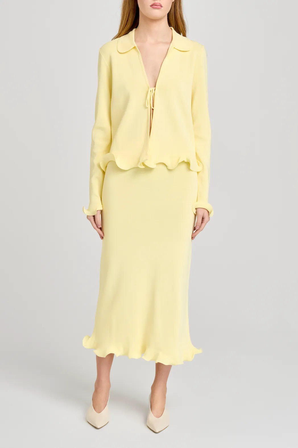 ISLA RUFFLE CARDIGAN sold by Wayf product image thumbnail 2