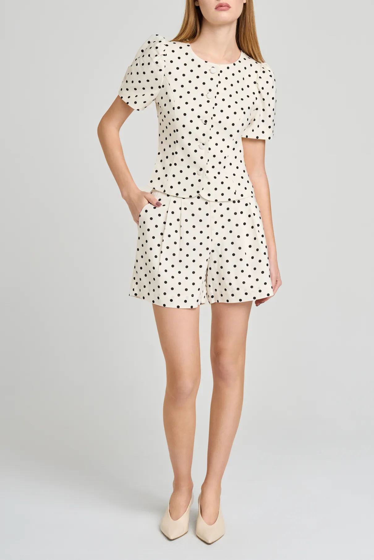 Arielle Pleated Shorts sold by Wayf