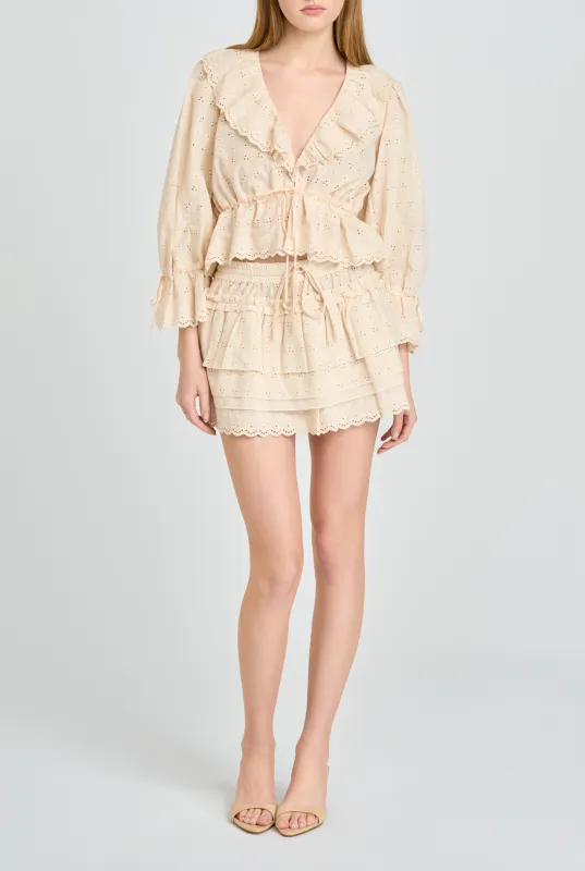 Sophia Ruffle Top made by Wayf