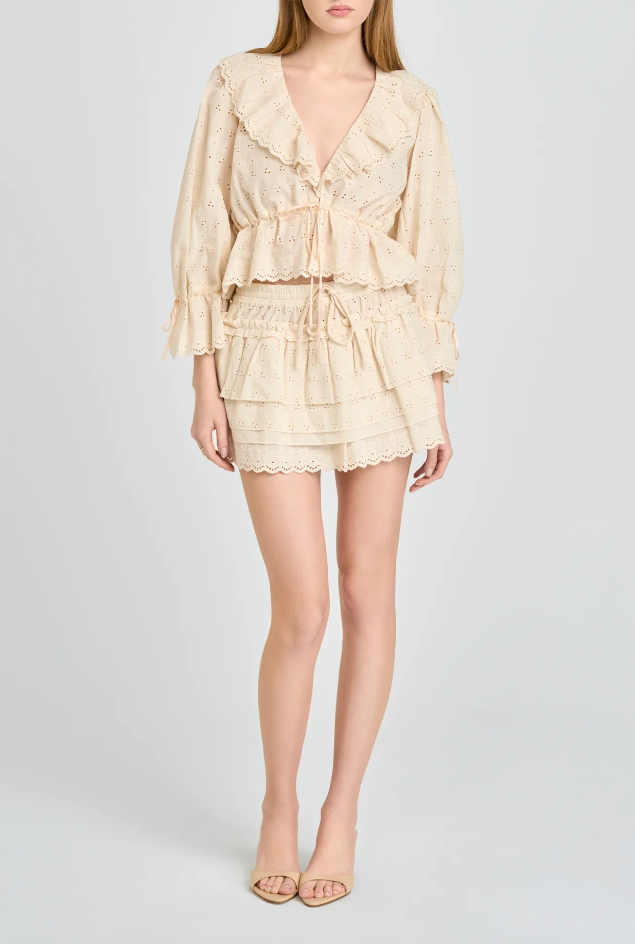 Sophia Ruffle Top sold by Wayf