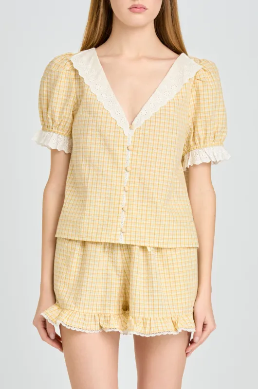 Emma Ruffle Shorts sold by Wayf