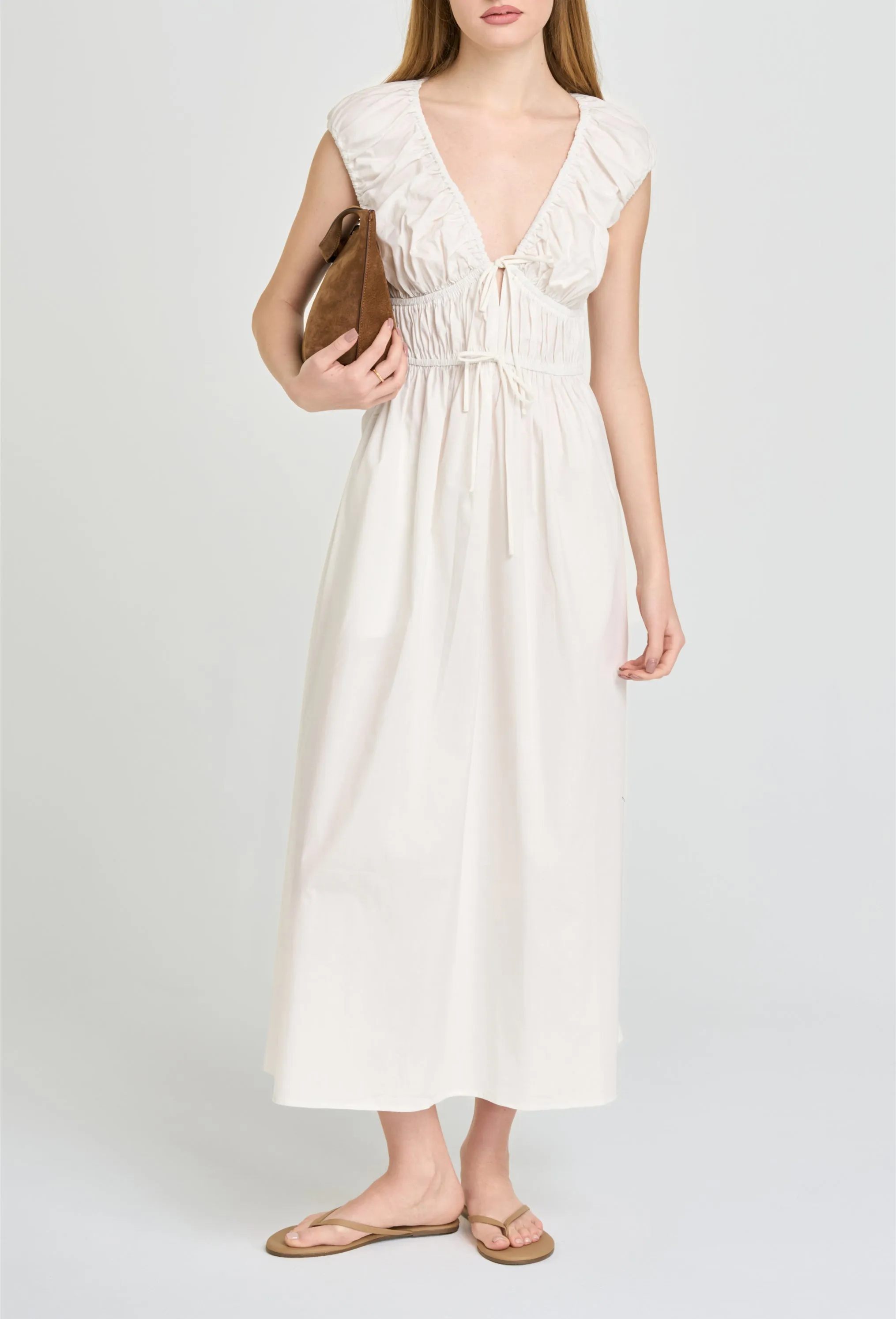 Liv Ruched Midi Dress sold by Wayf