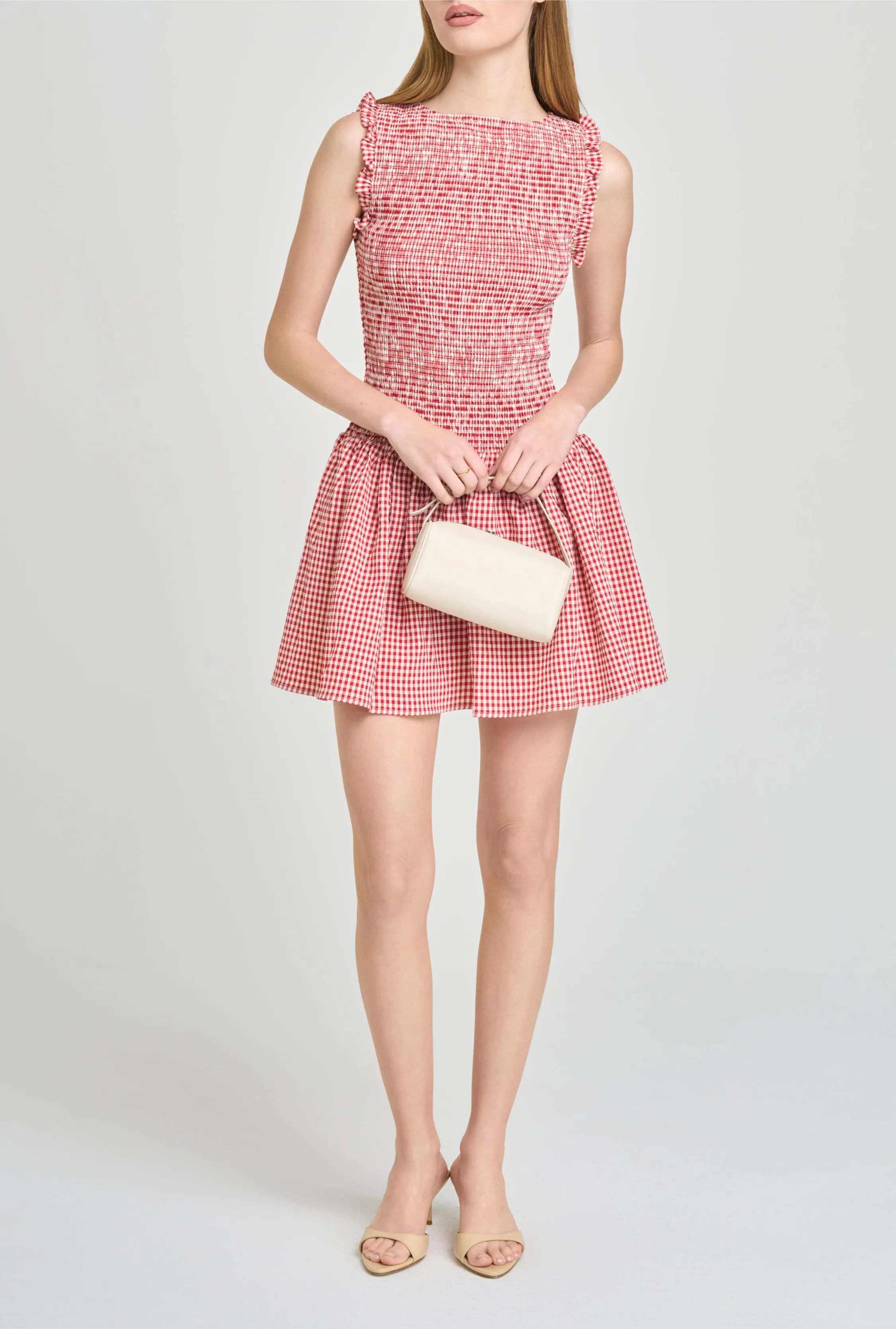 Esme Smocked Mini Dress sold by Wayf