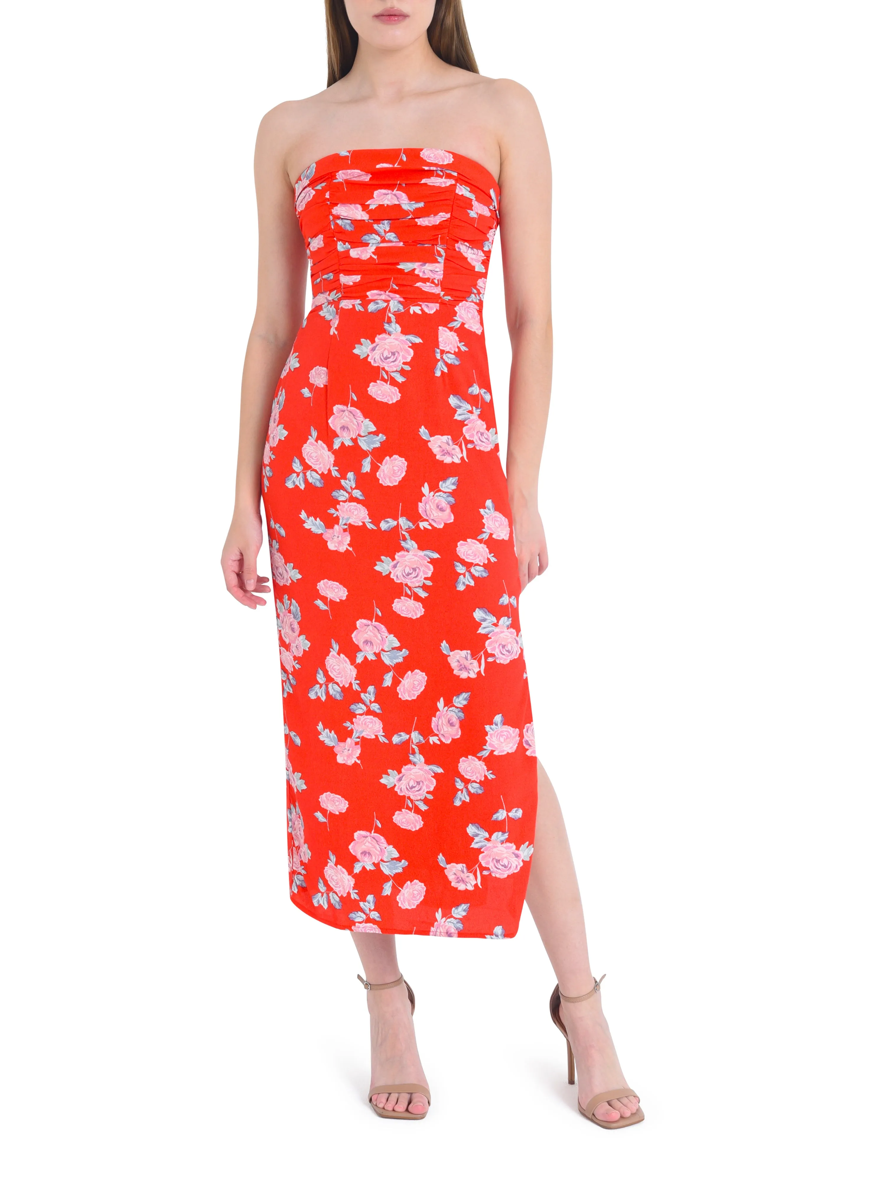 BIRDIE STRAPLESS DRESS sold by Wayf