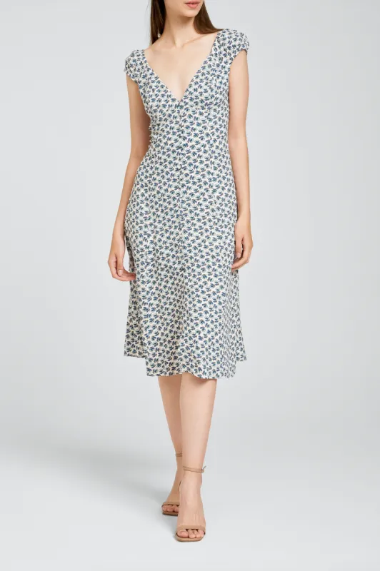 LAURE SHORT SLEEVE MIDI DRESS sold by Wayf