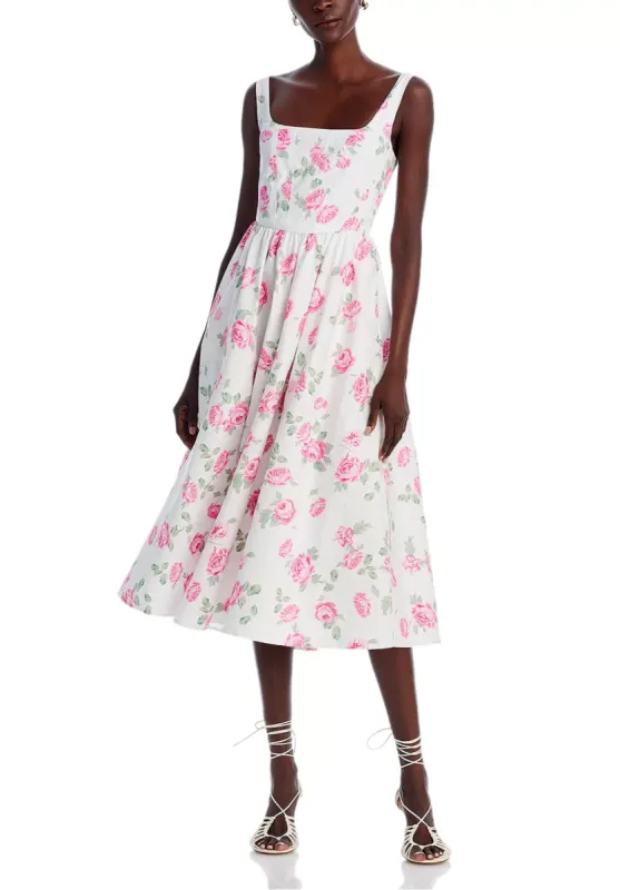 DESI CORSET MIDI DRESS made by Wayf