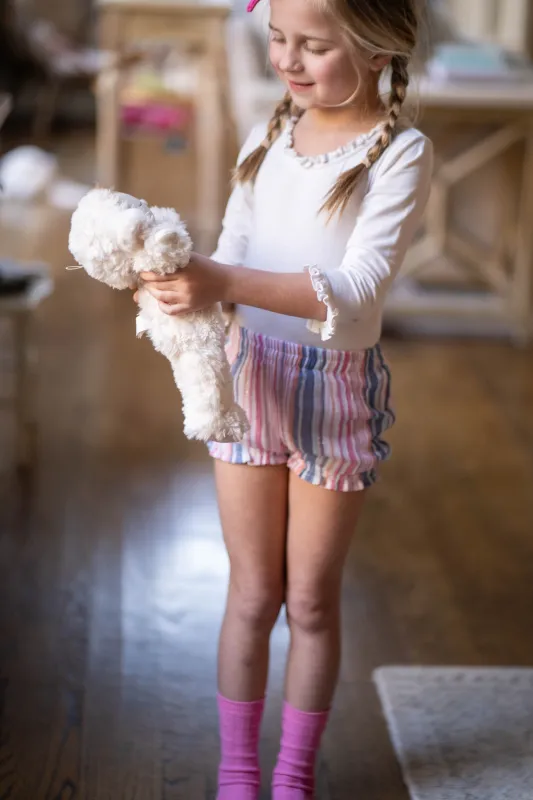 Blooms: Lurex Stripe sold by Well Dressed Wolf