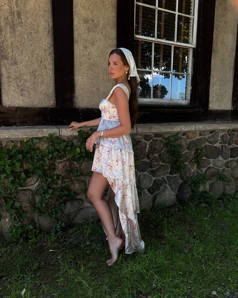 Corset High Low Dainty Floral Maxi Dress sold by WeWoreWhat product image thumbnail 3