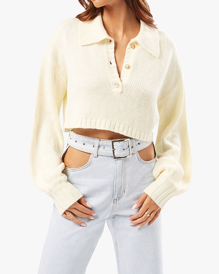 Knit Polo Sweater sold by WeWoreWhat