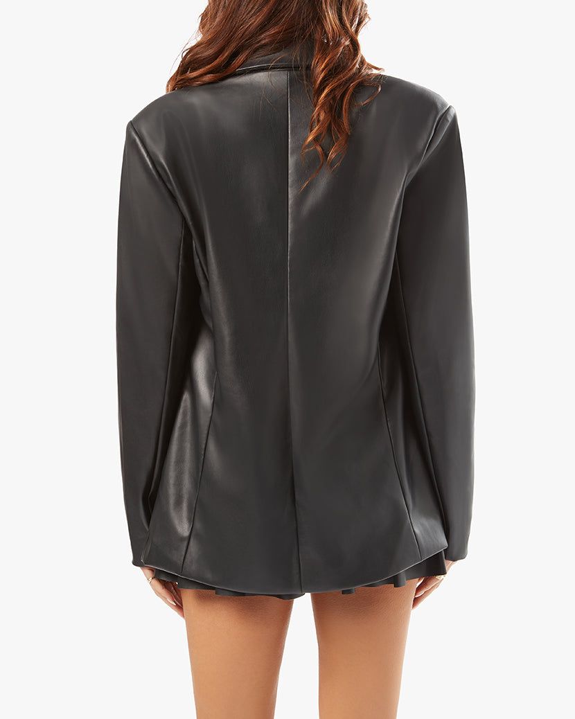 Vegan Leather Blazer sold by WeWoreWhat product image thumbnail 4
