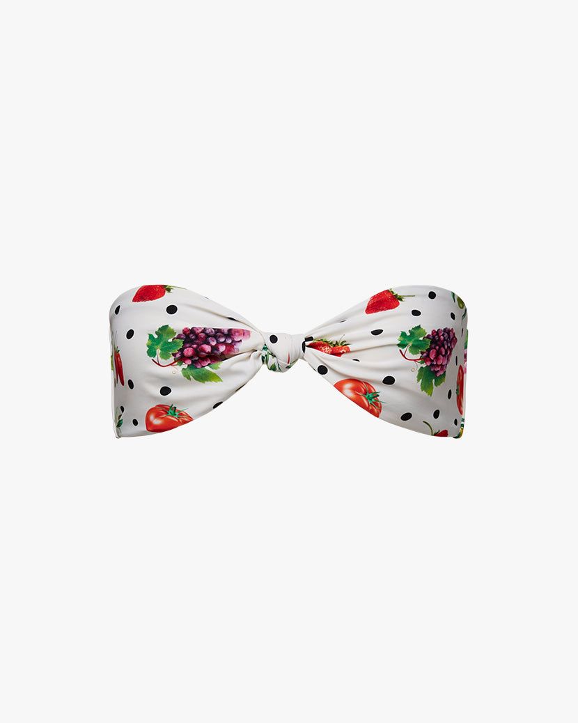 Ruched Tie Bandeau Fruits Bikini Top sold by WeWoreWhat product image thumbnail 2