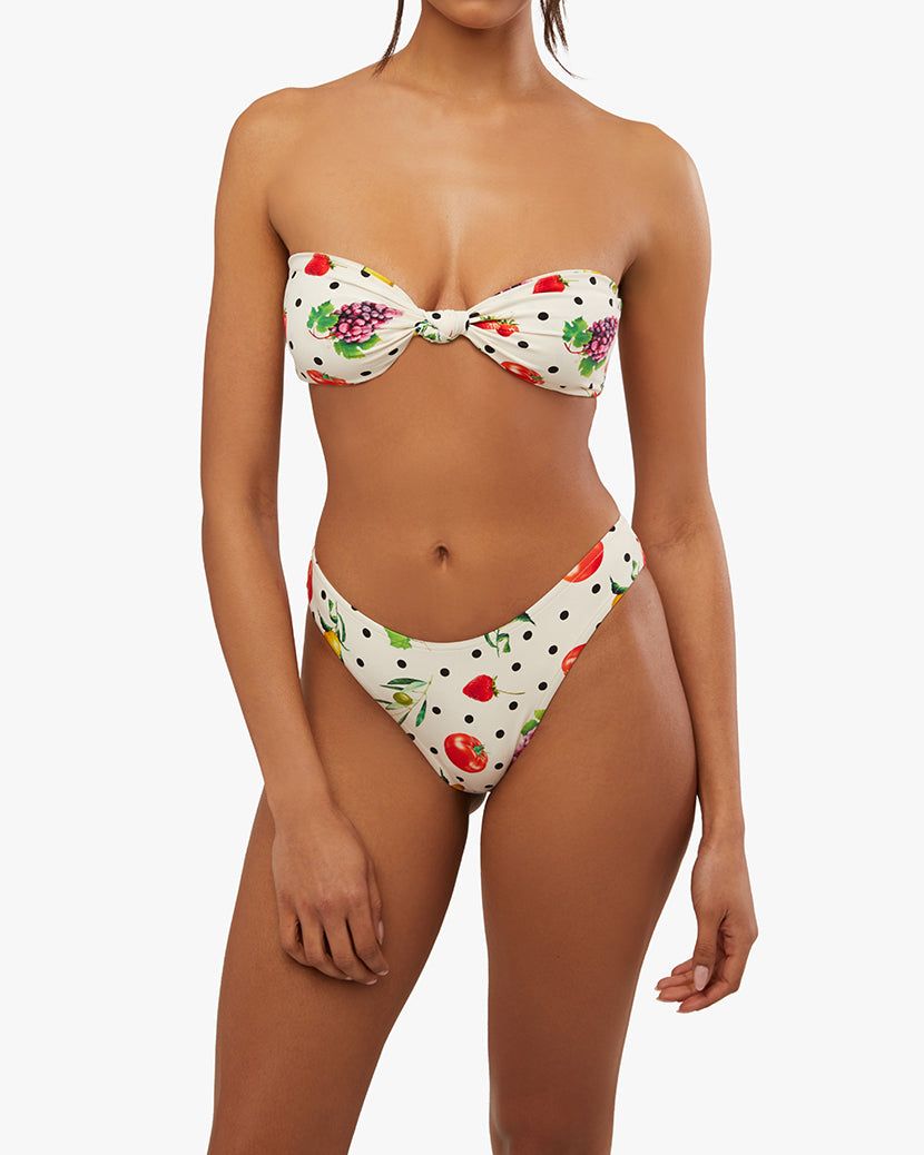 Ruched Tie Bandeau Fruits Bikini Top sold by WeWoreWhat product image thumbnail 6