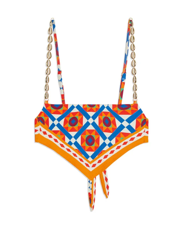Bandana Mosaic Bikini Top sold by WeWoreWhat