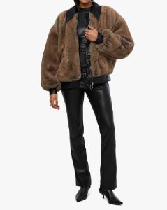 Faux Fur Bomber Jacket sold by WeWoreWhat