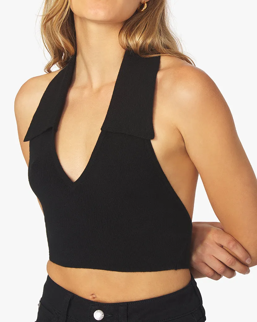 Collar Cable Knit Rib Halter sold by WeWoreWhat product image thumbnail 3