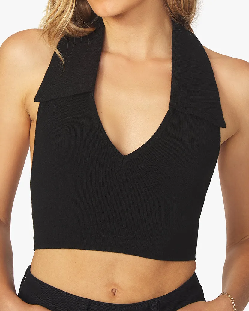 Collar Cable Knit Rib Halter sold by WeWoreWhat product image thumbnail 5