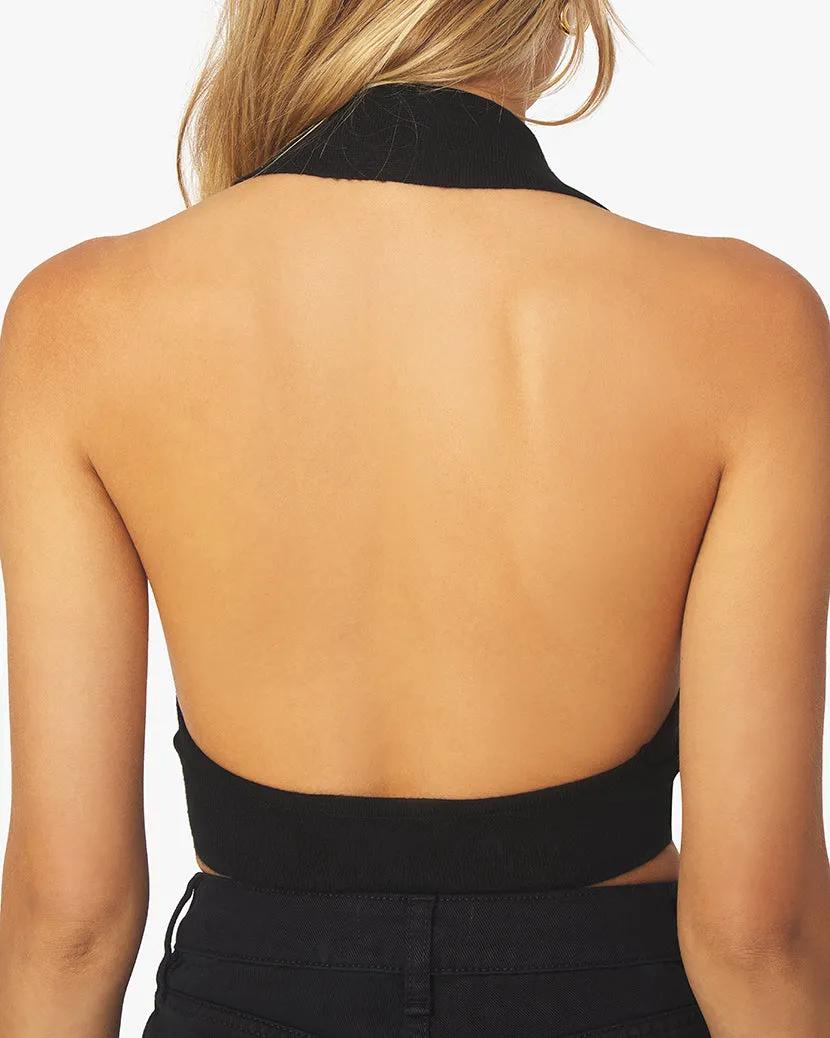 Collar Cable Knit Rib Halter sold by WeWoreWhat product image thumbnail 4