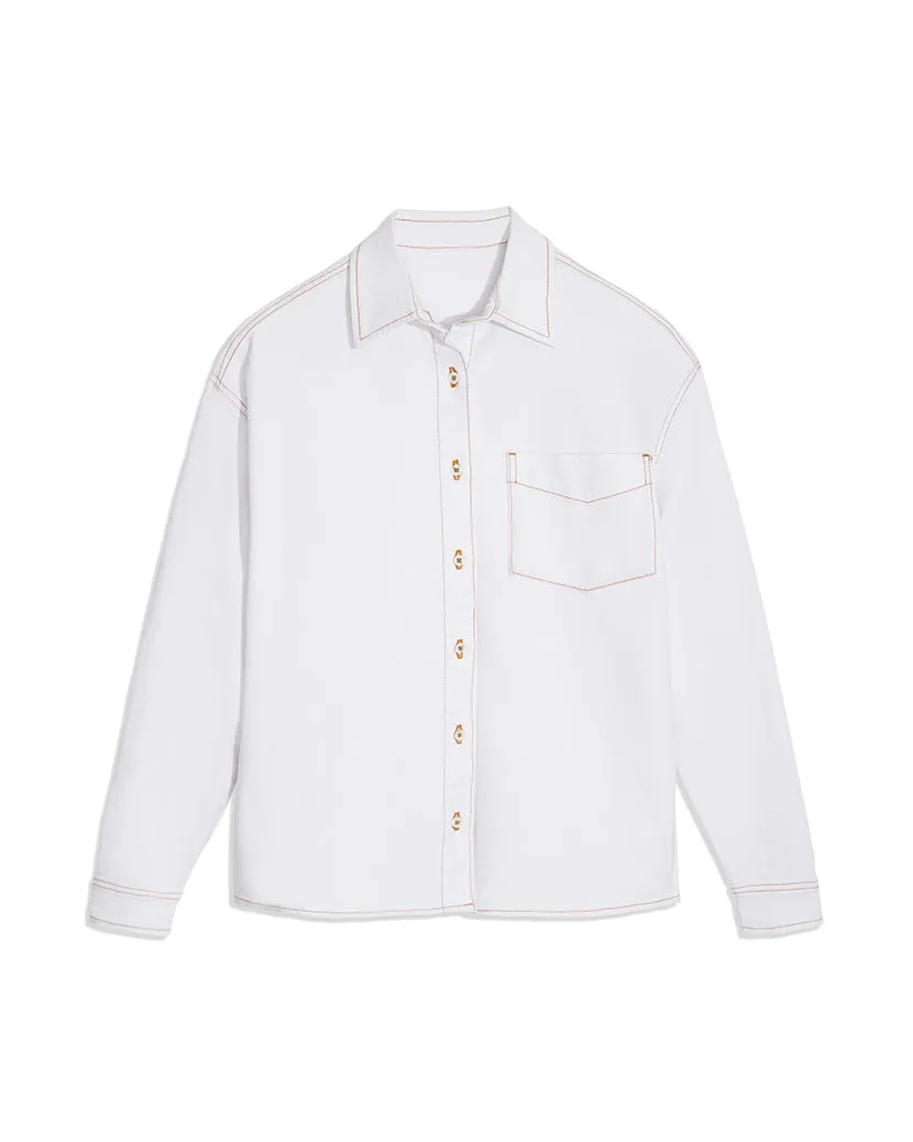 Boyfriend Stretch Twill Denim Shirt sold by WeWoreWhat product image thumbnail 3