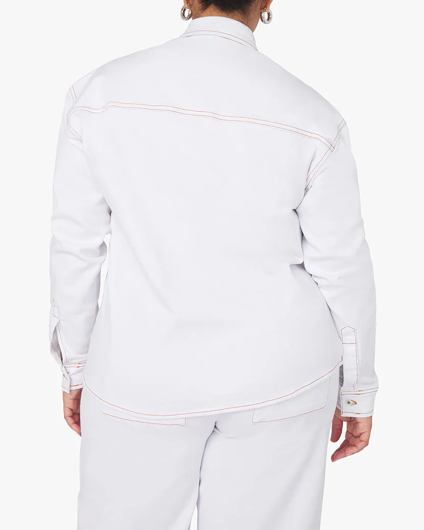 Boyfriend Stretch Twill Denim Shirt sold by WeWoreWhat product image thumbnail 5