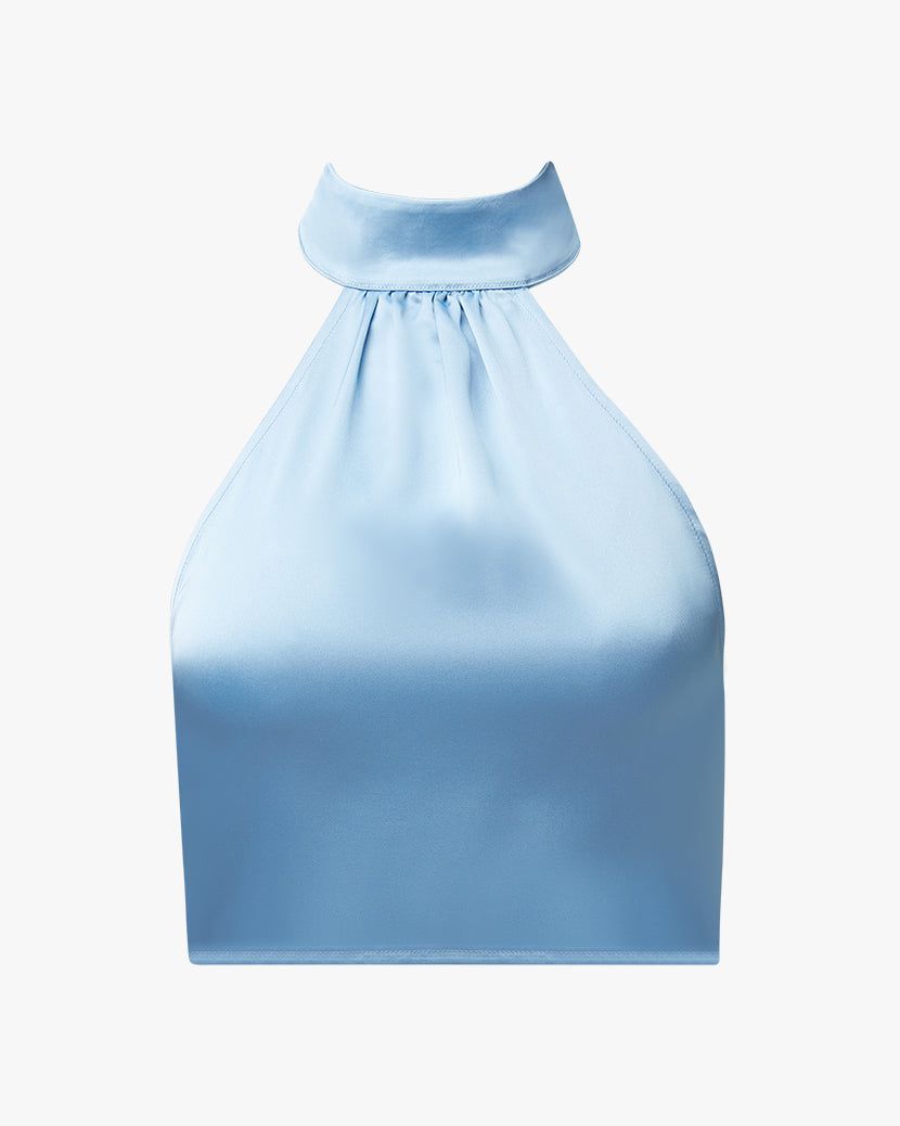 Halter Satin Charmeuse Top sold by WeWoreWhat