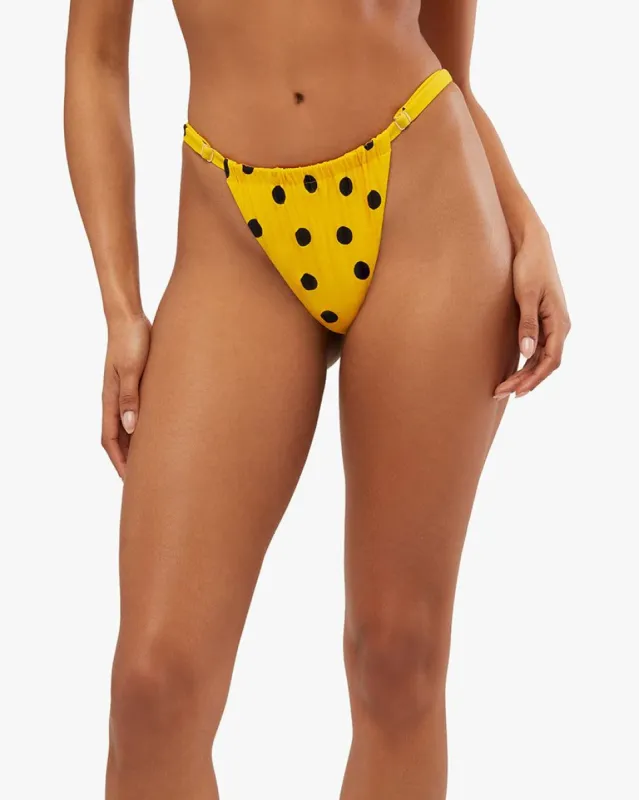 Adjustable Ruched Oversized Polka Dot Bikini Bottom sold by WeWoreWhat