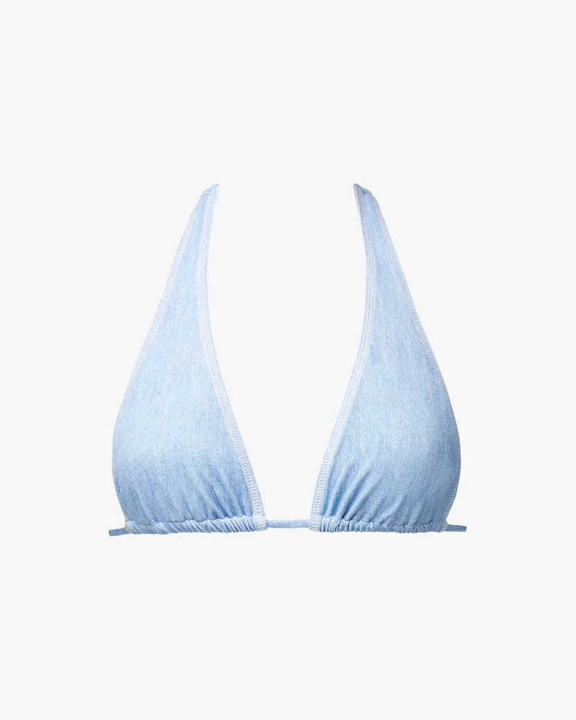 Halter Denim Bikini Top sold by WeWoreWhat product image thumbnail 2