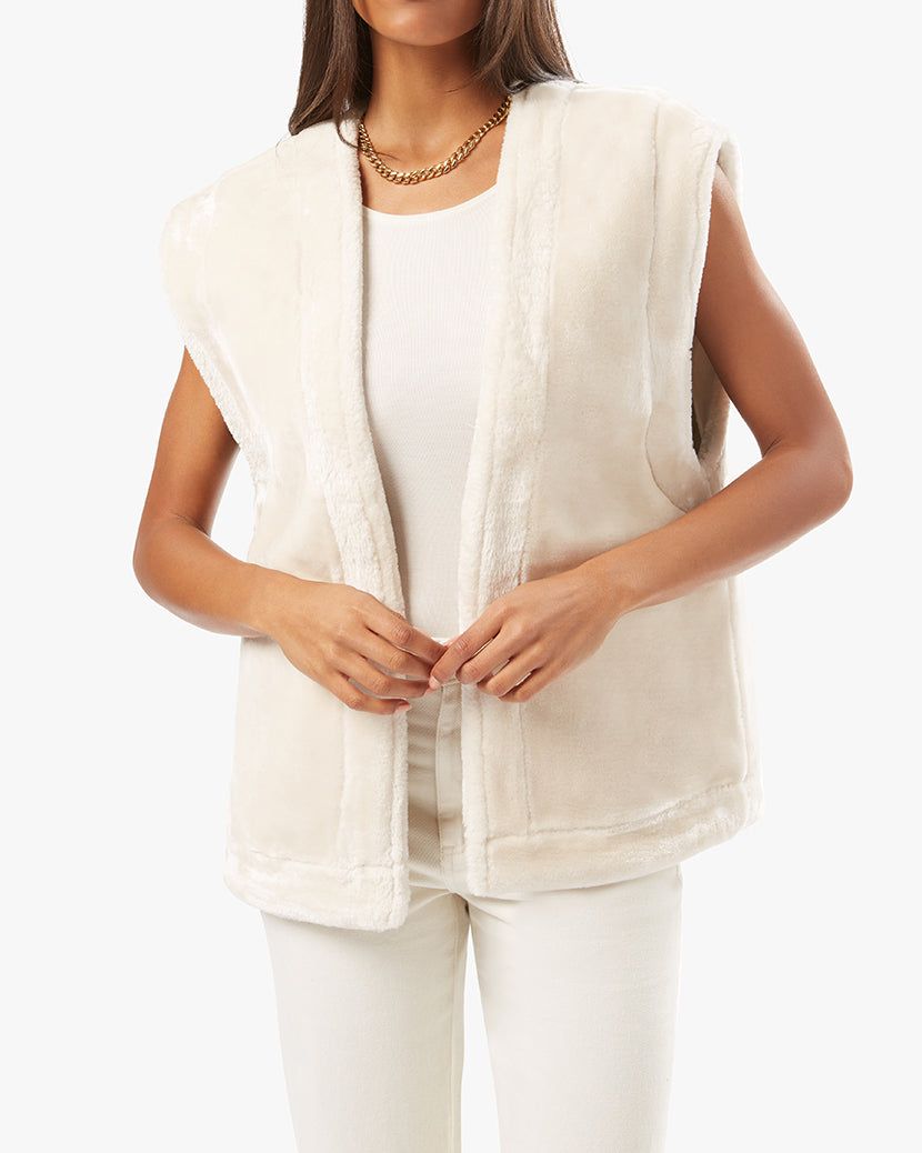 Reversible Matte Leather Faux Fur Vest sold by WeWoreWhat product image thumbnail 5