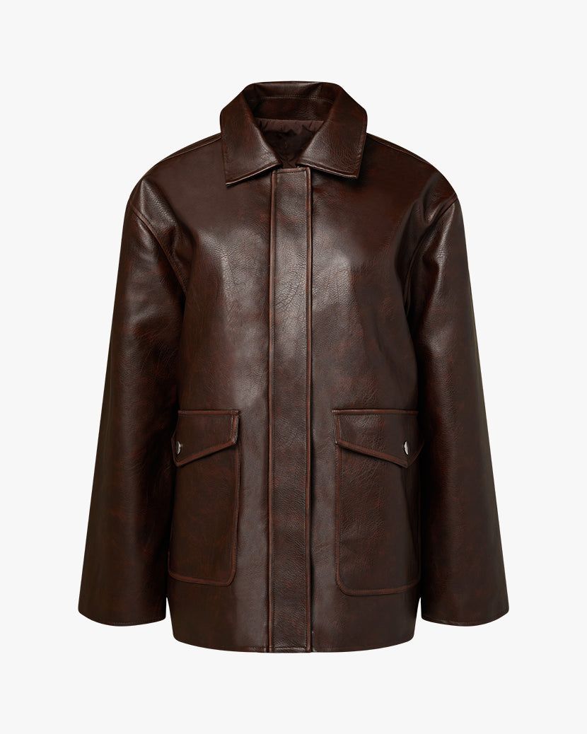 Vegan Leather Vintage Jacket sold by WeWoreWhat product image thumbnail 2