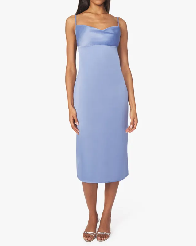 Cowl Satin Charmeuse Midi Dress sold by WeWoreWhat