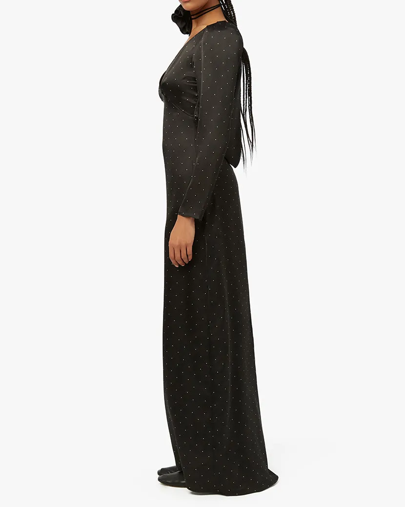 Cowl Back Mini Polka Dot Maxi Dress sold by WeWoreWhat product image thumbnail 4