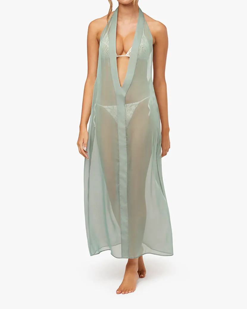 Plunge Halter Maxi Dress sold by WeWoreWhat