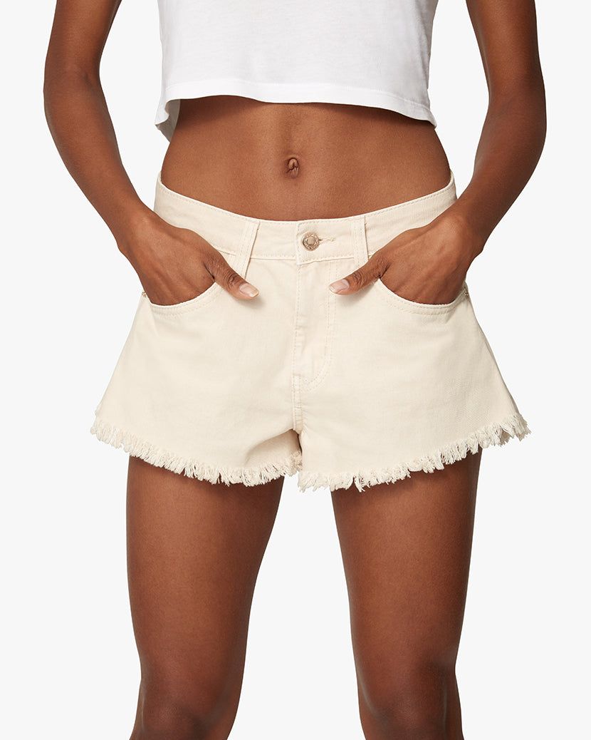 Low Rise Frayed Rigid Denim Short sold by WeWoreWhat product image thumbnail 6