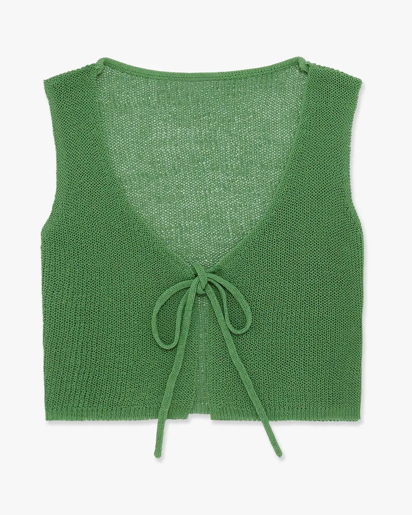 Knit Tie Front Crop Top sold by WeWoreWhat product image thumbnail 2