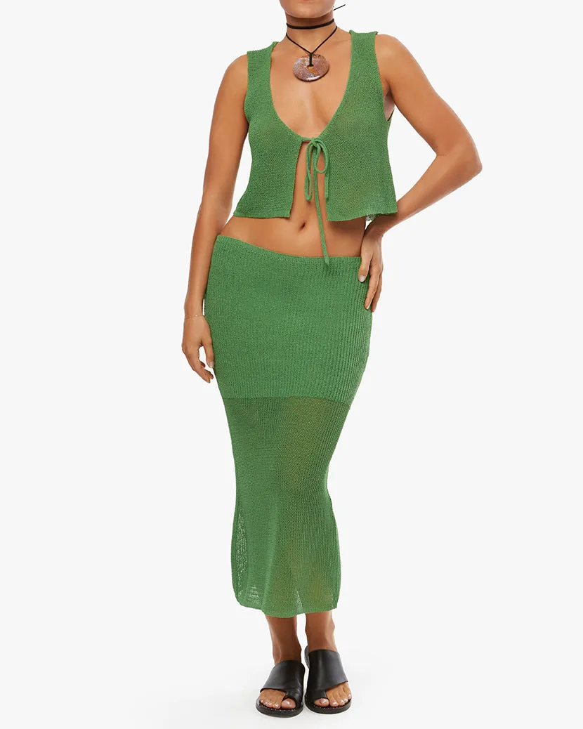 Knit Tie Front Crop Top sold by WeWoreWhat product image thumbnail 5