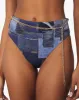 Emily Denim Patchwork Bikini Bottom sold by WeWoreWhat