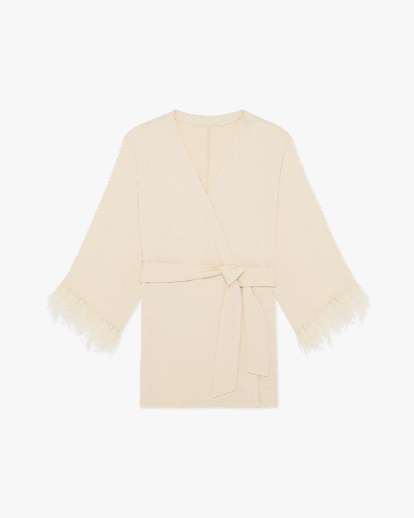 Feather Modal Jersey Robe sold by WeWoreWhat product image thumbnail 2